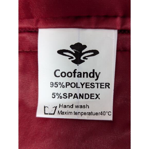 COOFANDY! IMPECCABLY COOL RED KNIT DRESS JACKET, BLAZER, VELVET TRIM! SZ S - Picture 7 of 8